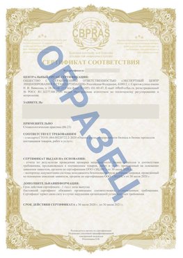 Образец Сертификат СТО 01.064.00220722.2-2020 Румянцево Сертификат СТО 01.064.00220722.2-2020 